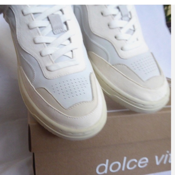 FINAL SALE 🎈 NEW DOLCE VITA Adella Leather Women’s Sneakers Off White NEW - Picture 10 of 13
